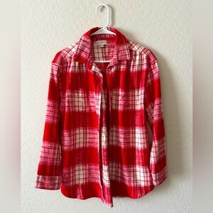 Women's Plaid Long Sleeve Boyfriend Shirt